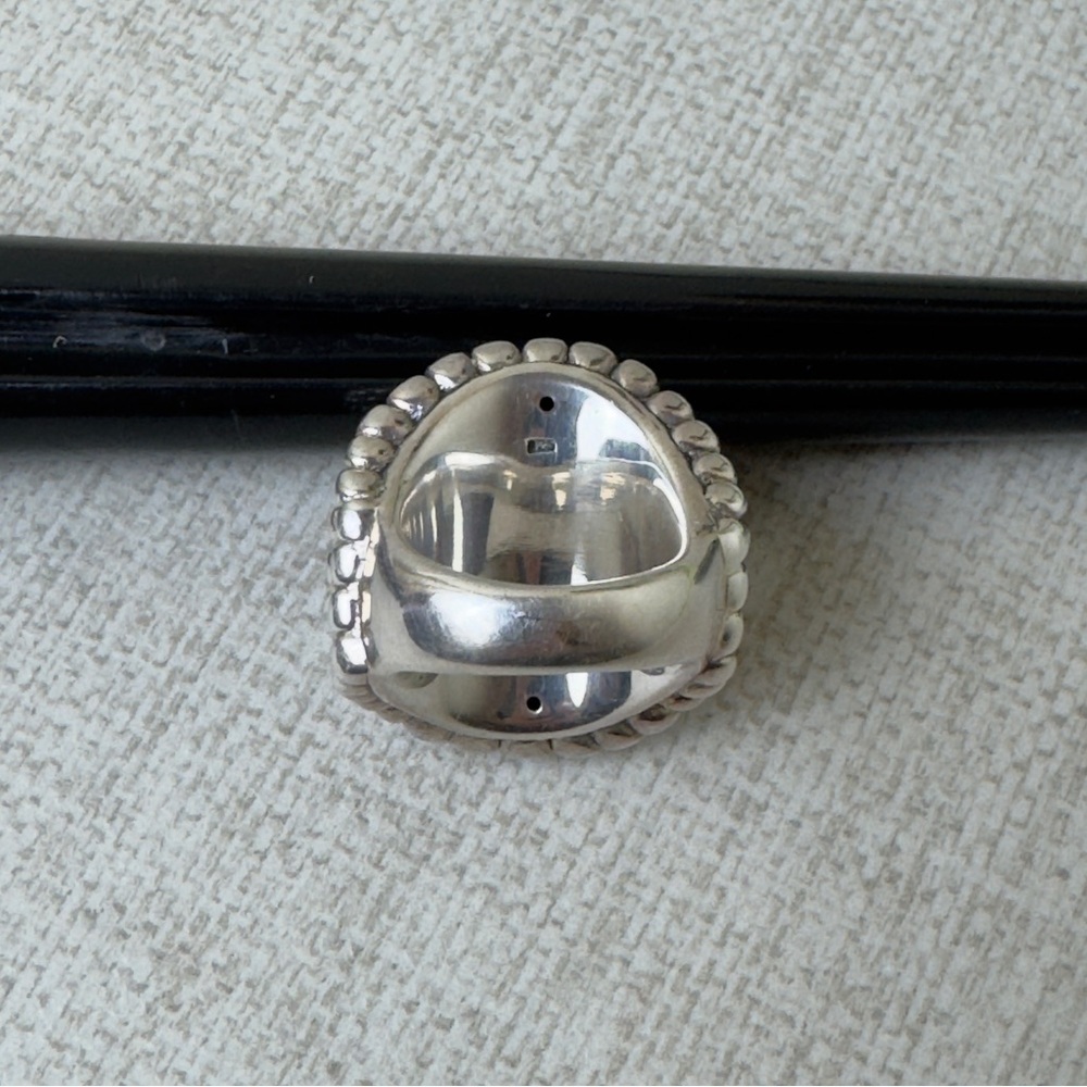 Textured Silver Statement Ring - image 6